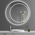 Espejo inteligente redondo de LED con desempañador y luz para maquillaje