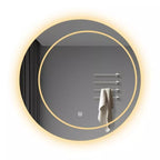 Espejo inteligente redondo de LED con desempañador y luz para maquillaje